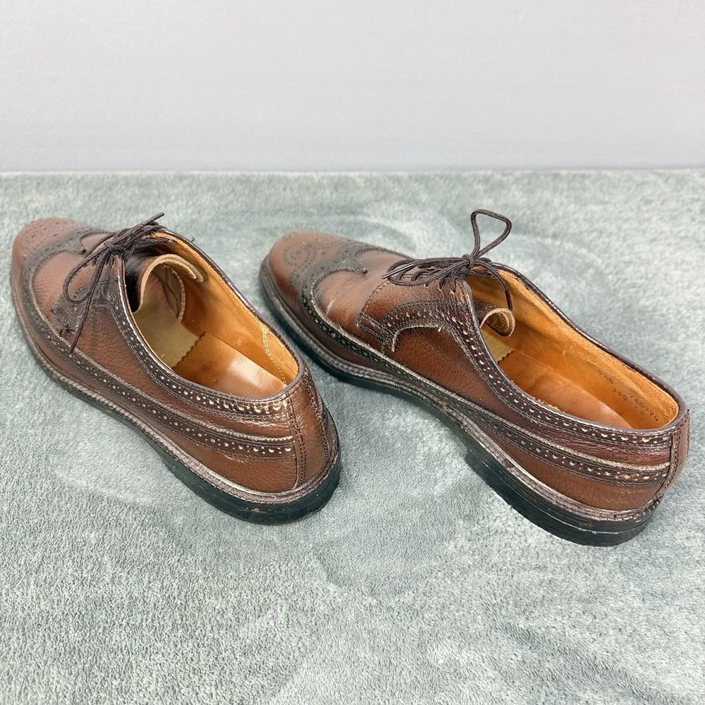 Vintage Florsheim Imperial Wingtip Oxford Shoes Brown Leather Men Size 9.5 B‎
